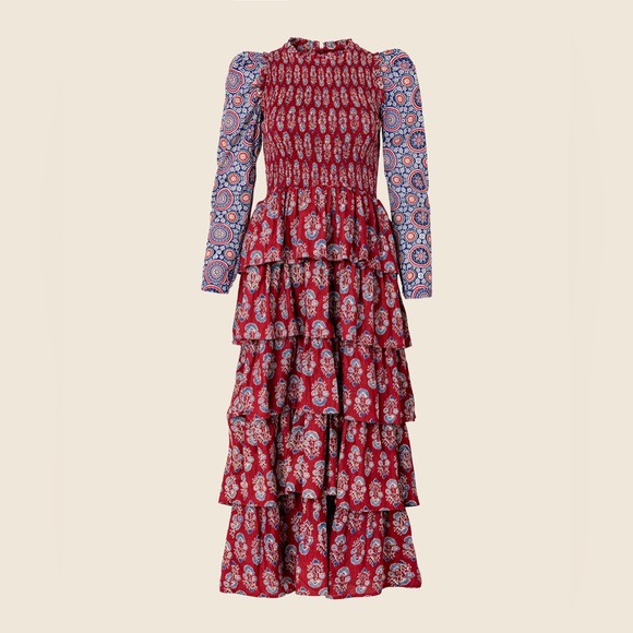 Alix of Bohemia Shelby Mulberry Ruffle Dress sz S